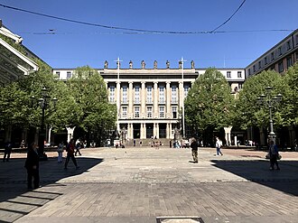 Eingang des Barmer Rathauses